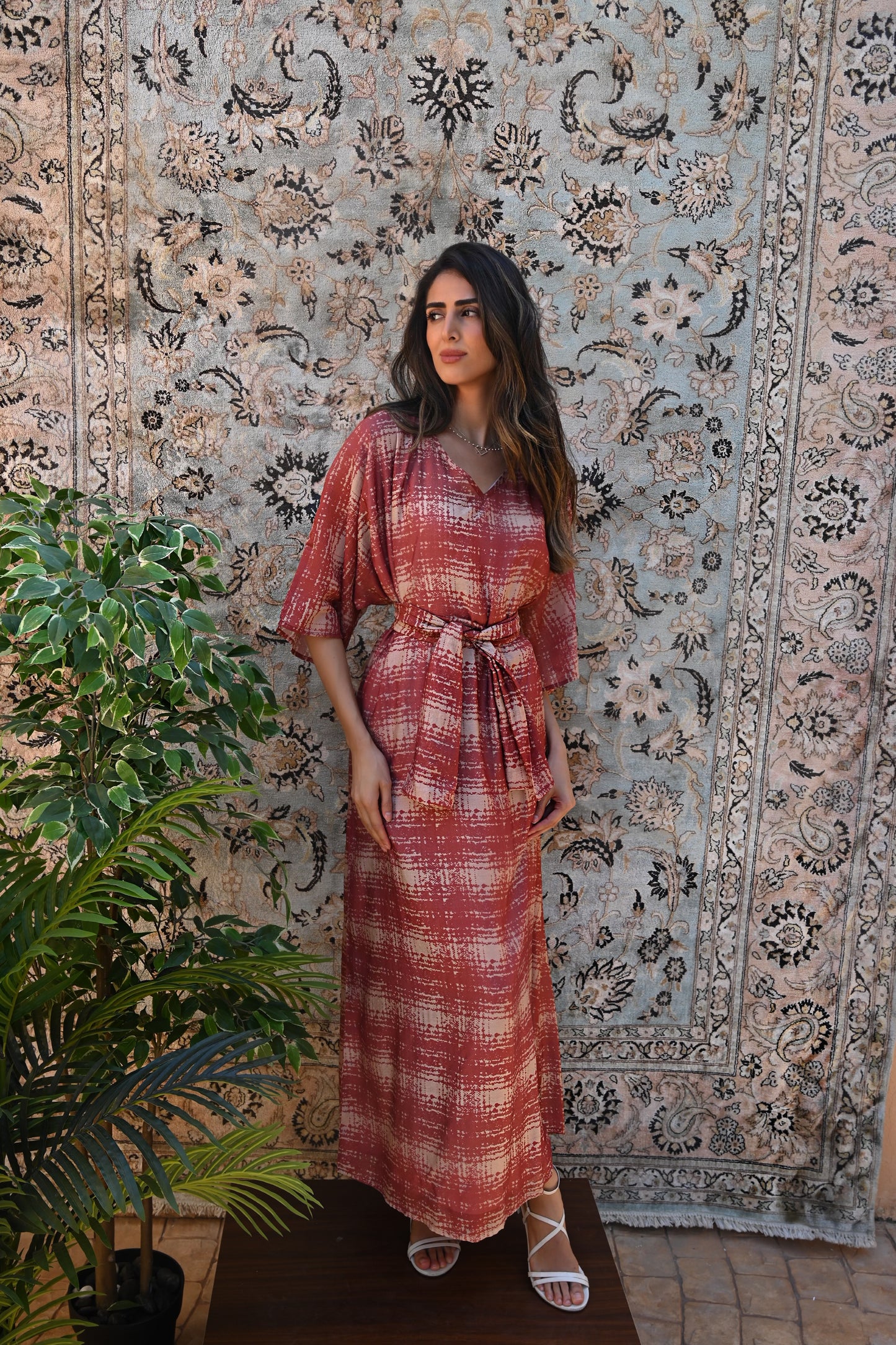 Mila Brick Kaftan