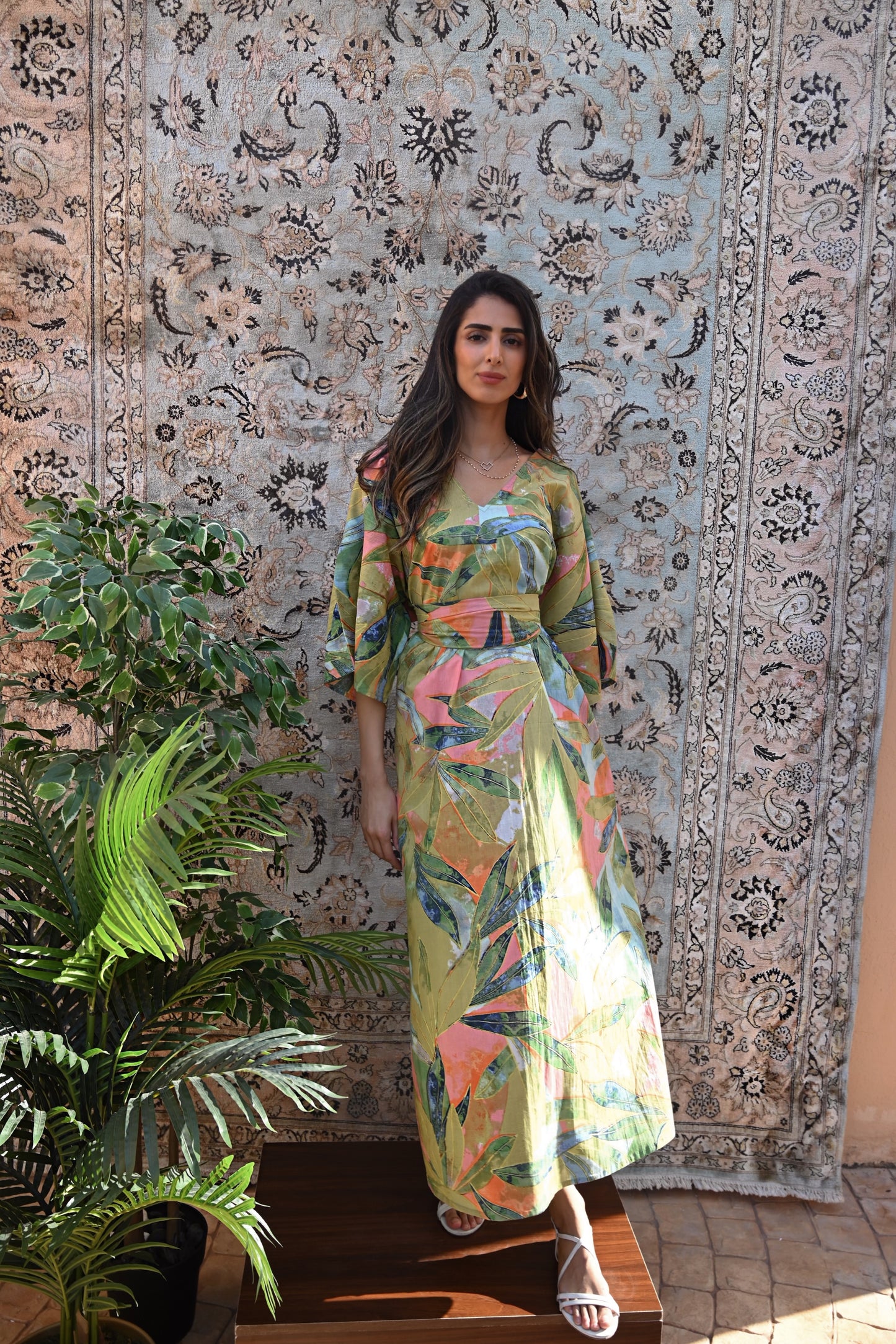 Indigo Jungle Kaftan