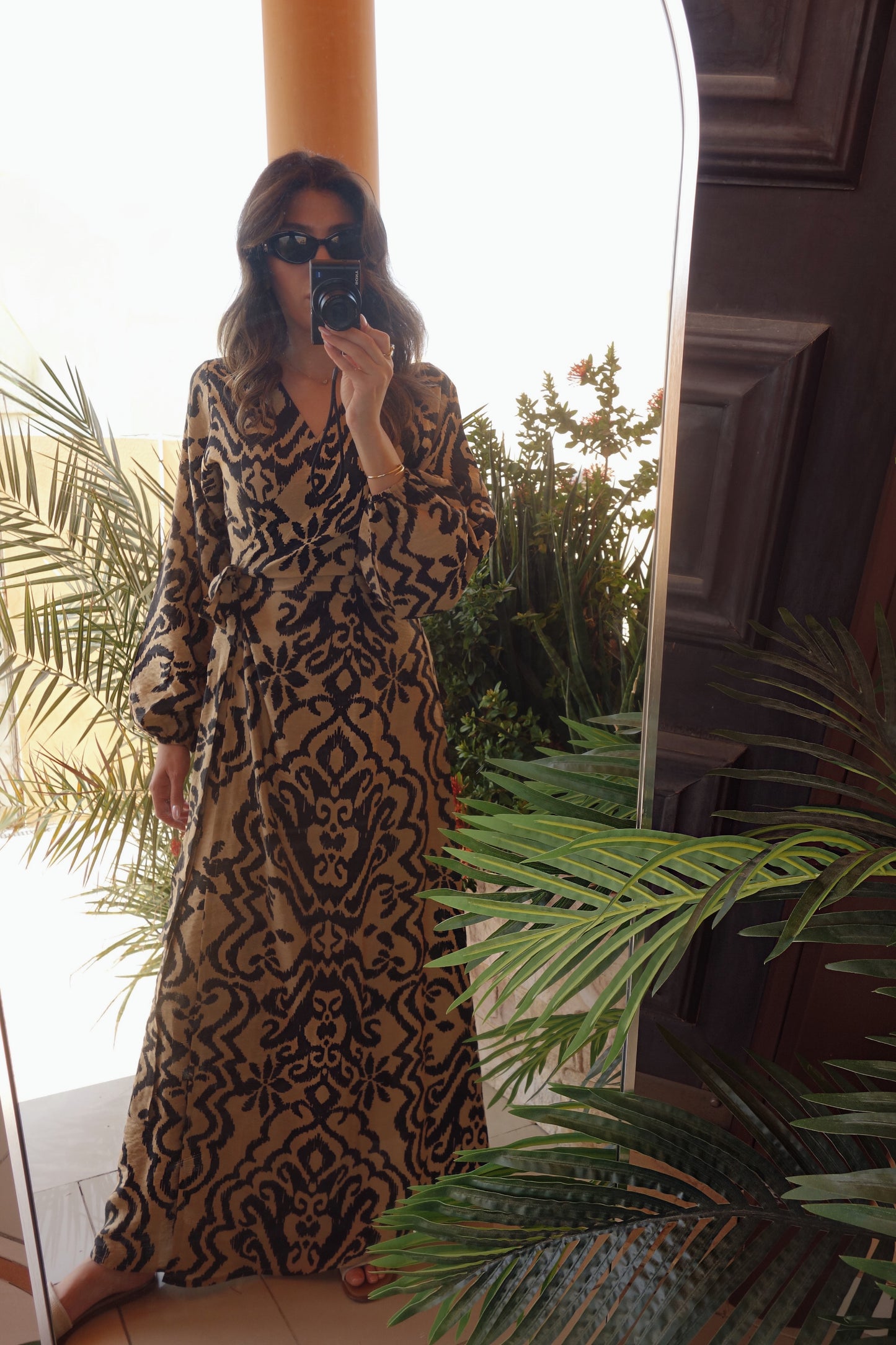 Sage Noir Wrap dress