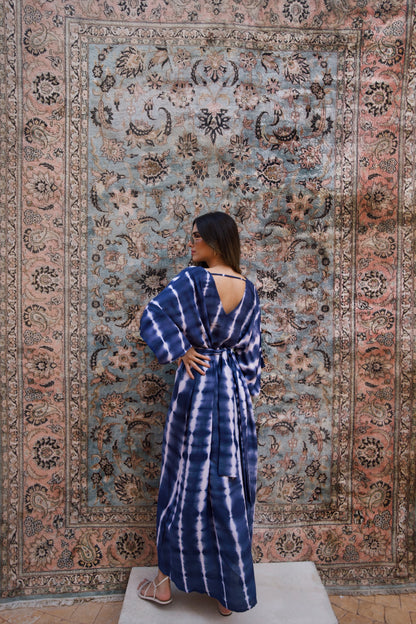 Indie Striped Tie Dye Kaftan