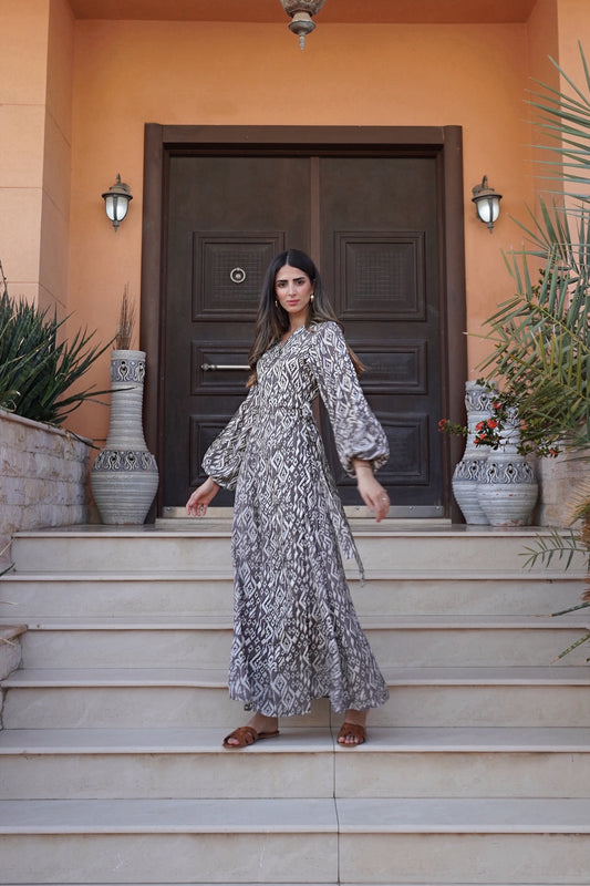 Aurelia Tribal Wrap Dress