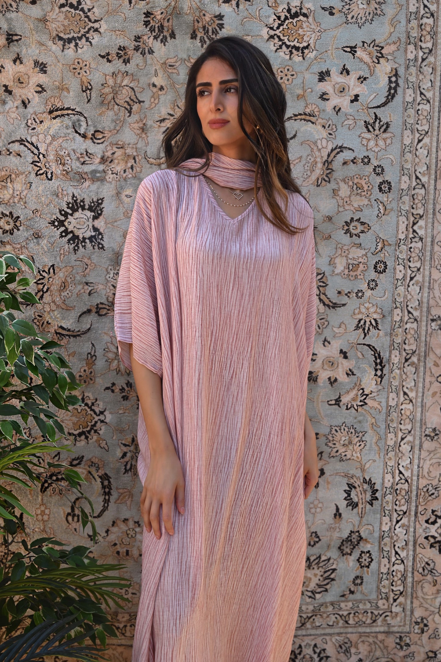 Mila Powder Pink Kaftan