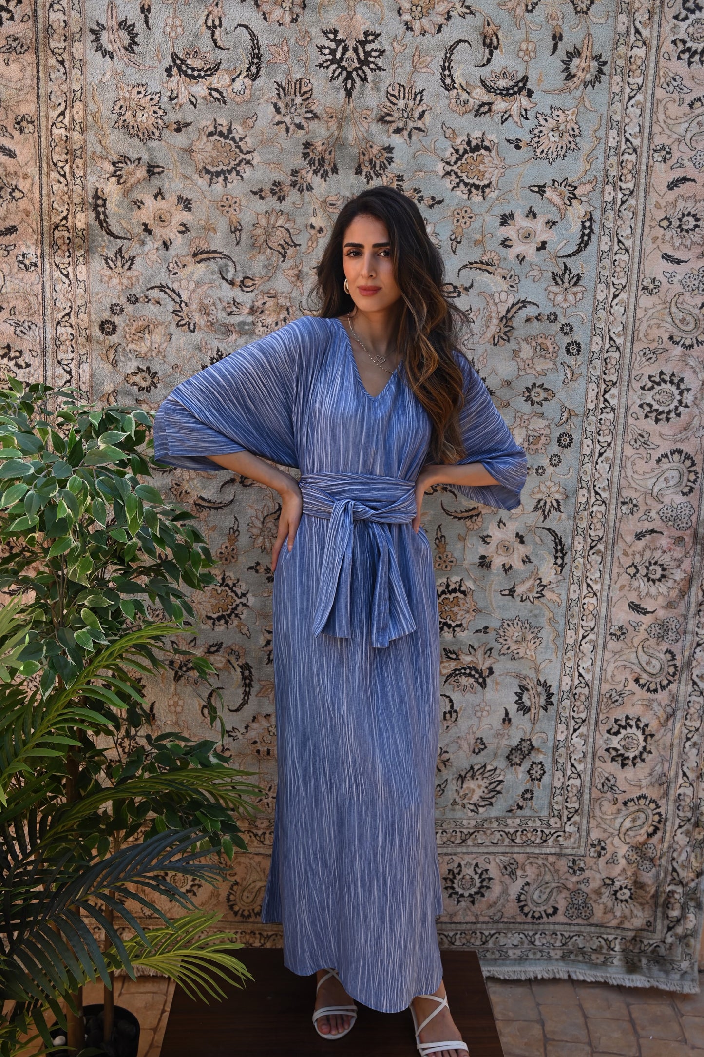 Mila Powder Blue Kaftan