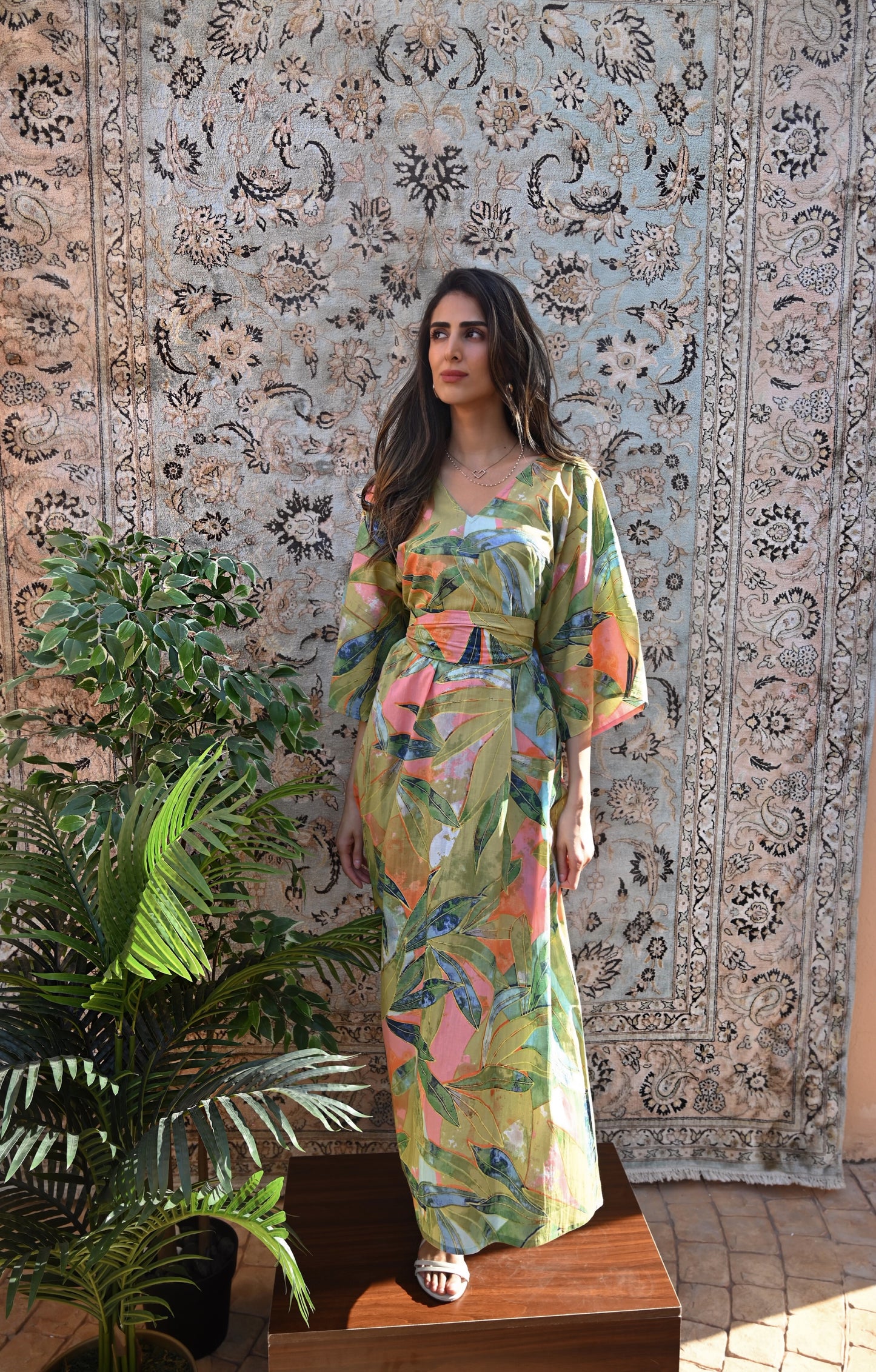 Indigo Jungle Kaftan