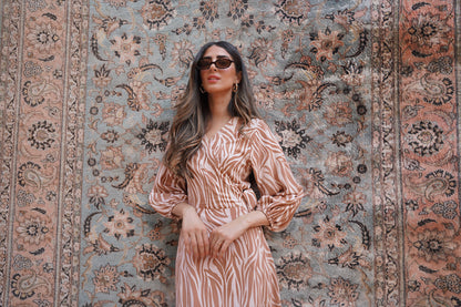 The Aurelia Zebra Wrap Dress