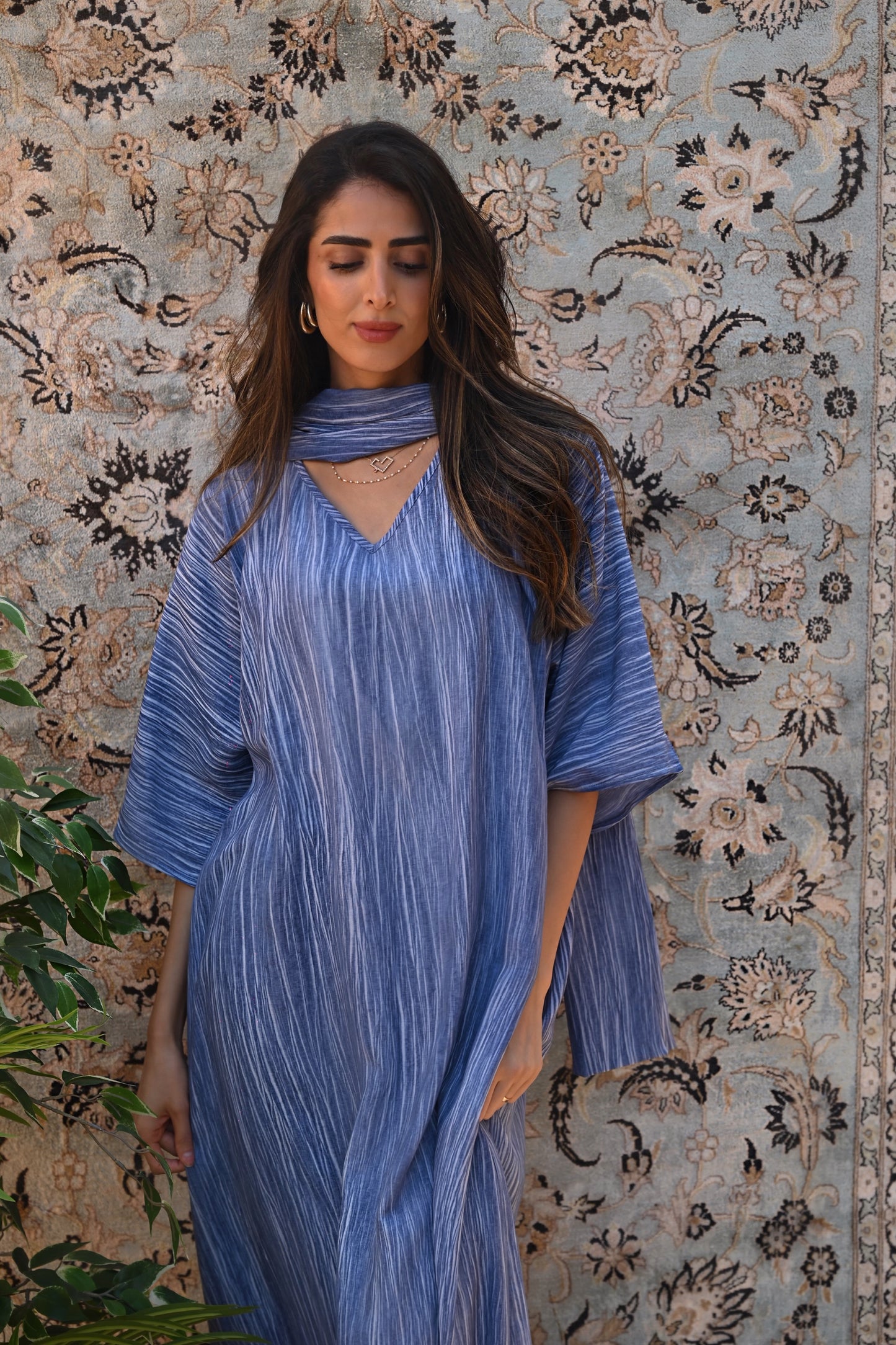 Mila Powder Blue Kaftan